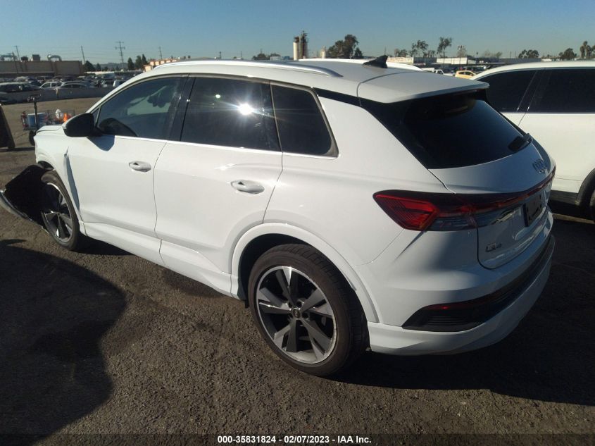 2022 AUDI Q4 E-TRON PREMIUM PLUS VIN: WA1H2BFZ7NP014646