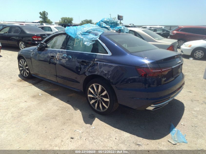 2021 AUDI A4 SEDAN PREMIUM VIN: WAUABAF42MA052547