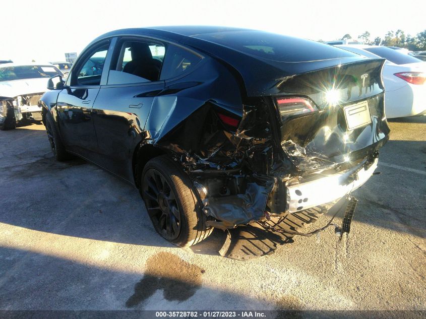 2022 TESLA MODEL Y LONG RANGE VIN: 7SAYGDEE7NF441131