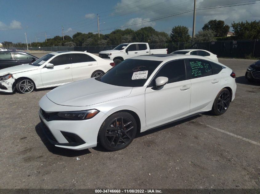2022 HONDA CIVIC HATCHBACK SPORT TOURING VIN: 19XFL1H81NE015090