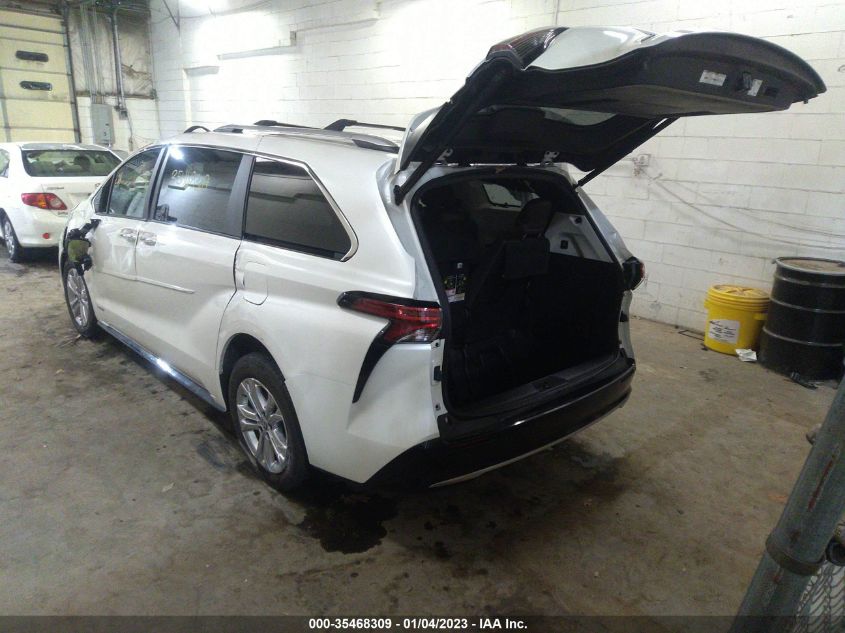 2021 TOYOTA SIENNA LIMITED/PLATINUM VIN: 5TDESKFC2MS004163