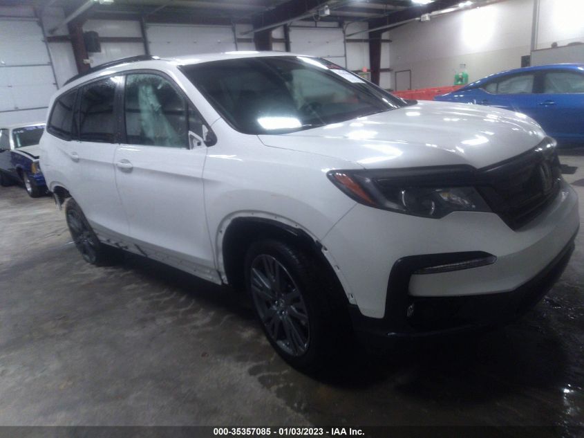 2022 HONDA PILOT SPORT VIN: 5FNYF6H39NB067658