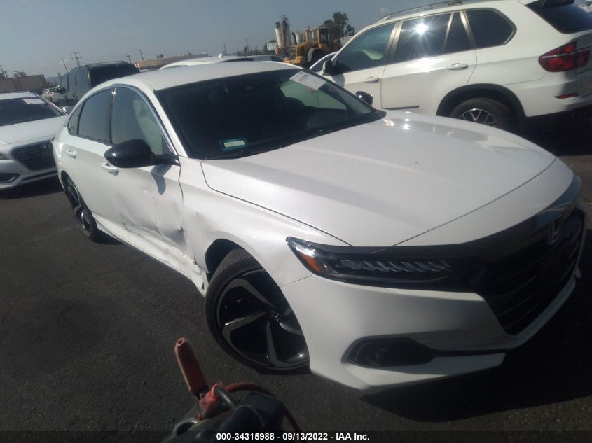 2021 HONDA ACCORD SEDAN SPORT SE VIN: 1HGCV1F41MA118106