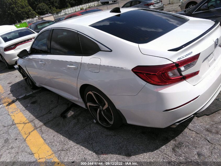2021 HONDA ACCORD SEDAN SPORT VIN: 1HGCV1F3XMA105815