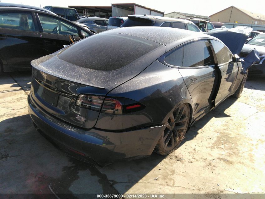 2022 TESLA MODEL S PLAID VIN: 5YJSA1E69NF488821