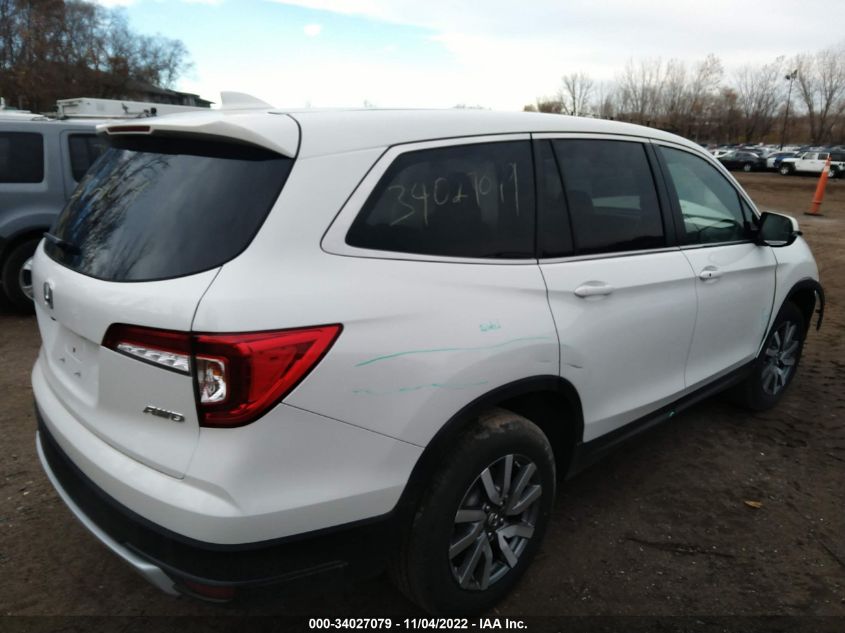 2022 HONDA PILOT EX-L VIN: 5FNYF6H56NB021786