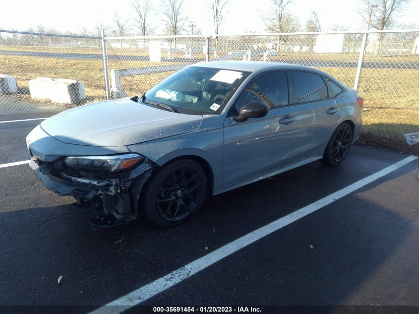 2022 HONDA CIVIC SEDAN SPORT VIN: 2HGFE2F54NH519132