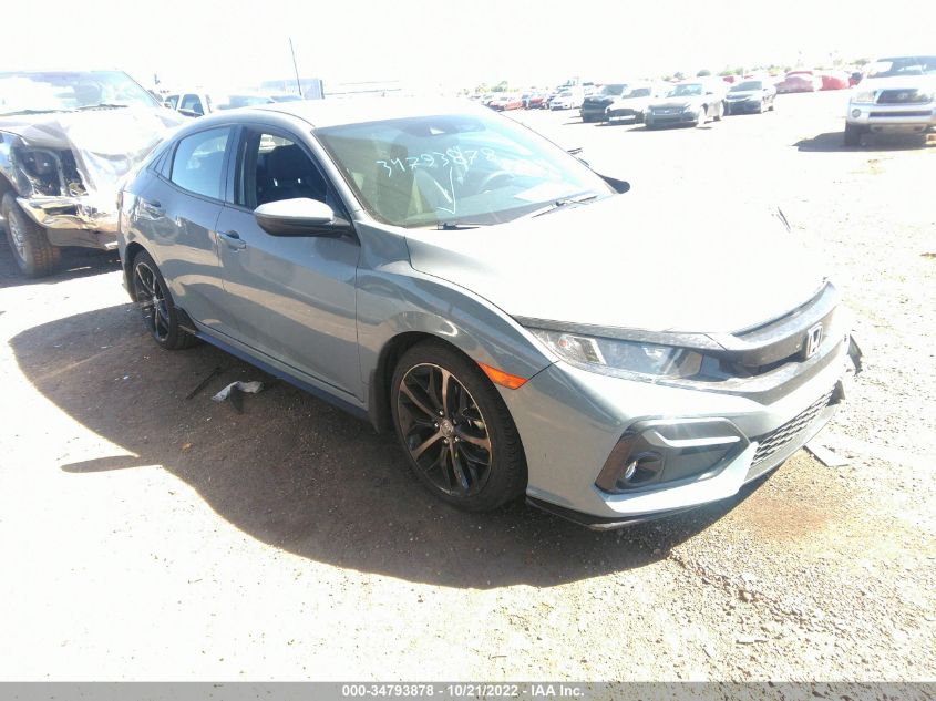 2021 HONDA CIVIC HATCHBACK SPORT VIN: SHHFK7H48MU228175