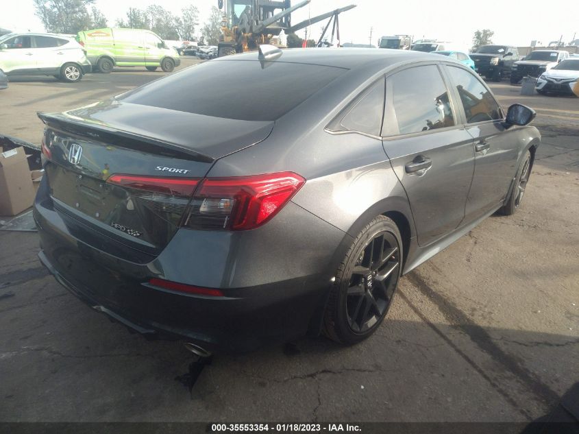 2022 HONDA CIVIC SEDAN SPORT VIN: 2HGFE2F56NH576982