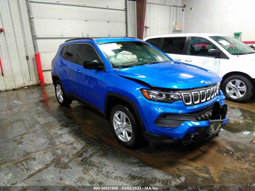 2022 JEEP COMPASS LATITUDE VIN: 3C4NJDBB3NT102590