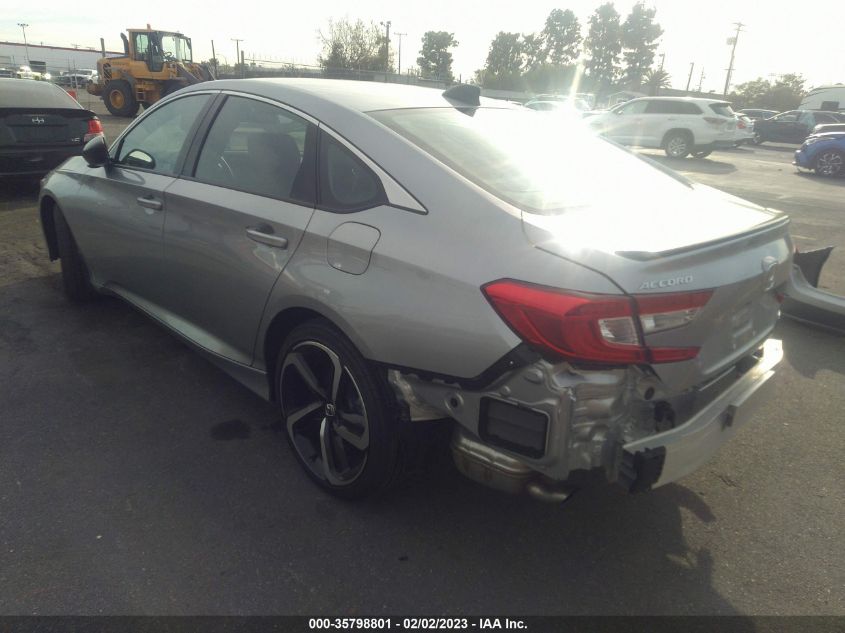 2022 HONDA ACCORD SEDAN SPORT VIN: 1HGCV1F3XNA095367