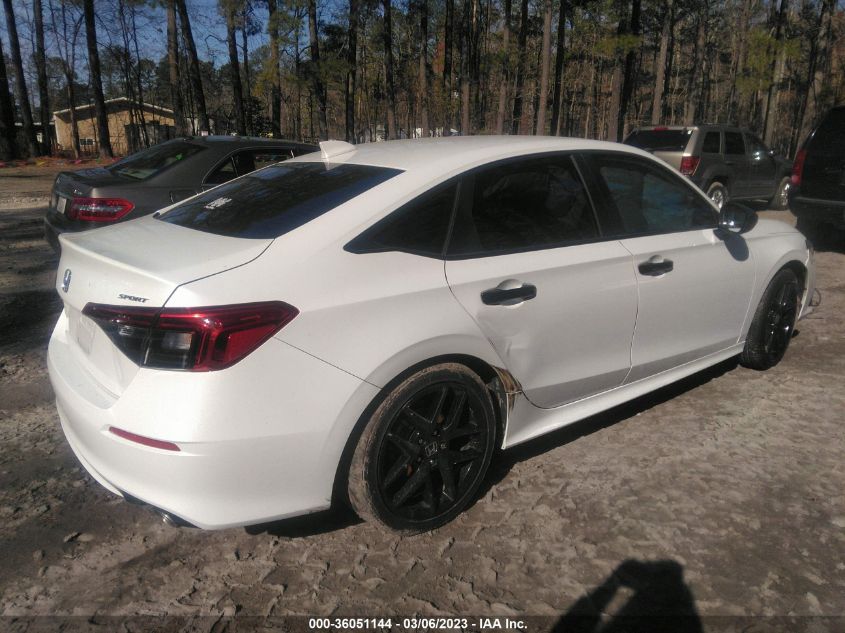 2022 HONDA CIVIC SEDAN SPORT VIN: 2HGFE2F5XNH585801
