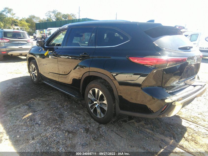 2021 TOYOTA HIGHLANDER XLE VIN: 5TDGZRBH9MS539263