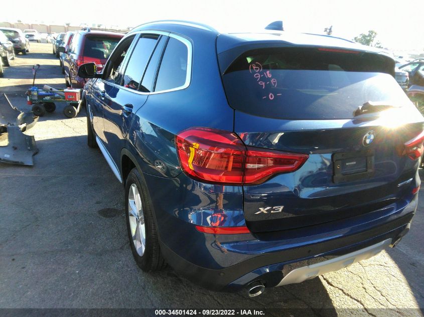 2021 BMW X3 SDRIVE30I VIN: 5UXTY3C06M9E34087