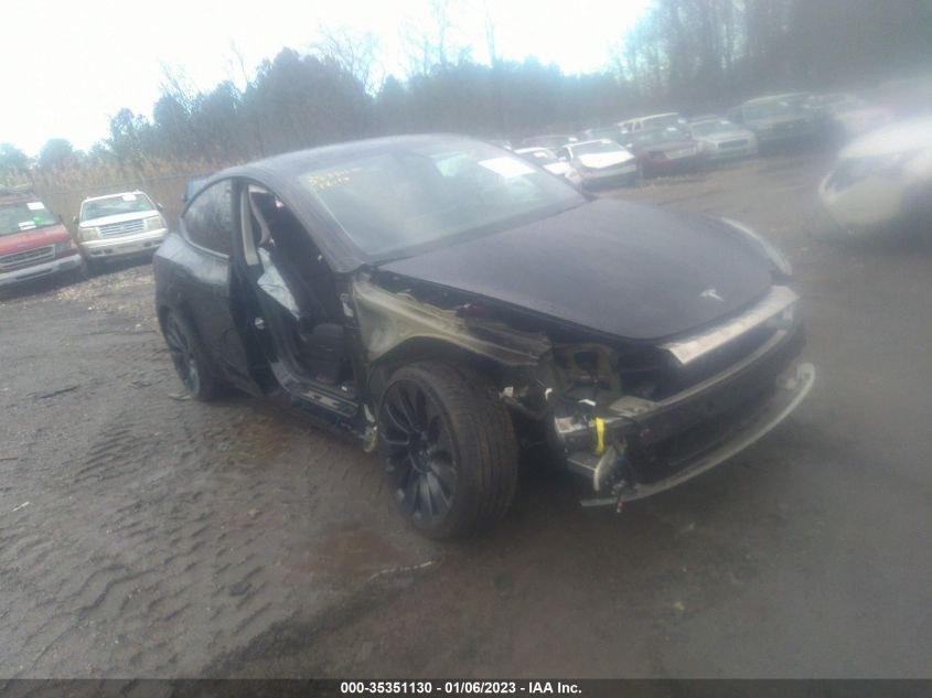 2022 TESLA MODEL Y PERFORMANCE VIN: 7SAYGDEF8NF539688