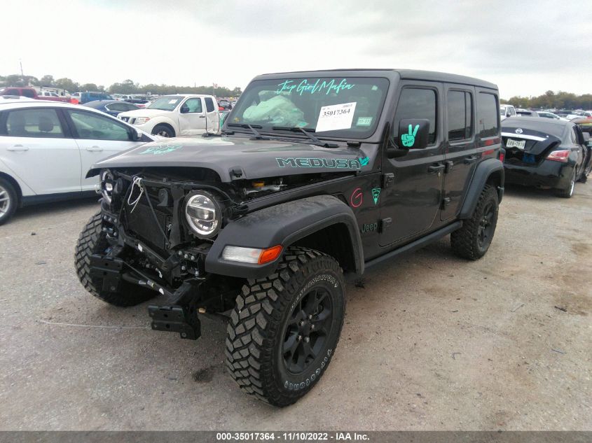 2021 JEEP WRANGLER UNLIMITED WILLYS VIN: 1C4HJXDG2MW608038