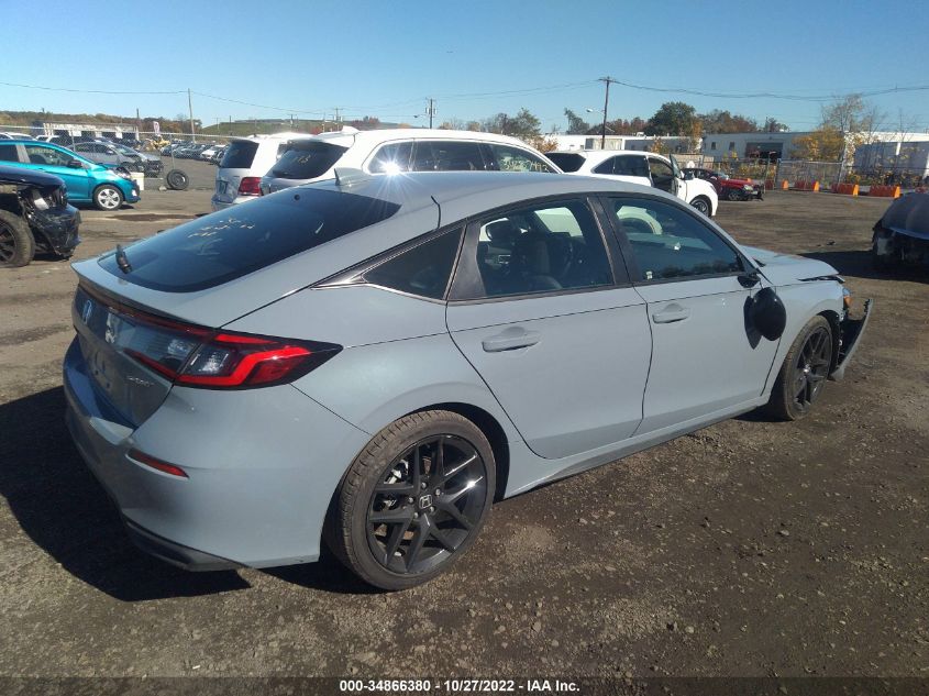 2022 HONDA CIVIC HATCHBACK SPORT VIN: 19XFL2H80NE020688