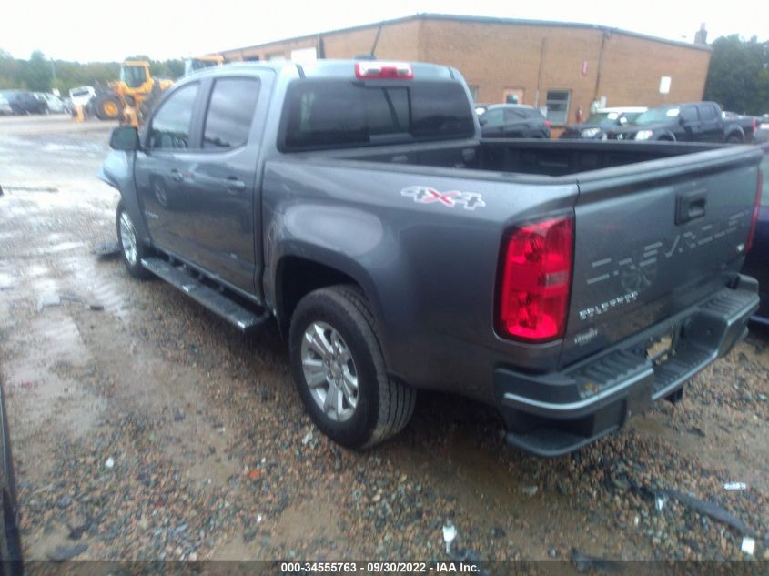 2021 CHEVROLET COLORADO 4WD LT VIN: 1GCGTCEN0M1235249