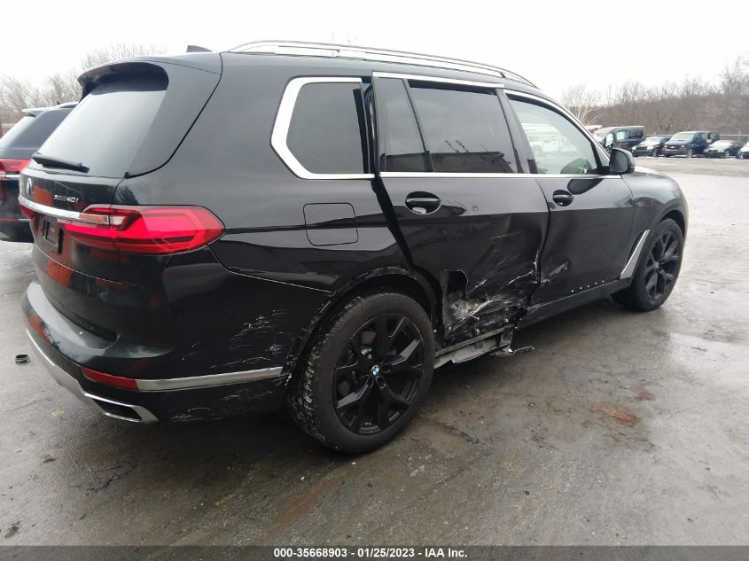 2022 BMW X7 XDRIVE40I VIN: 5UXCW2C06N9K63615