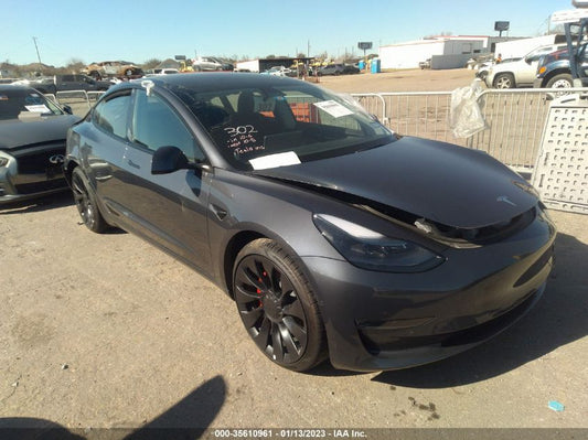 2022 TESLA MODEL 3 PERFORMANCE VIN: 5YJ3E1EC0NF306437