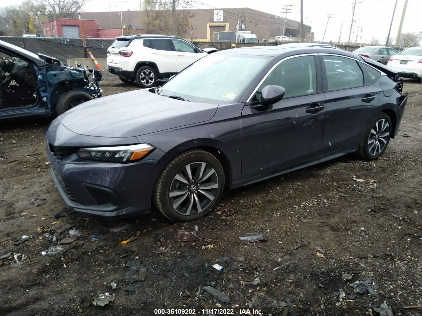 2022 HONDA CIVIC HATCHBACK EX-L VIN: 19XFL1H7XNE018562