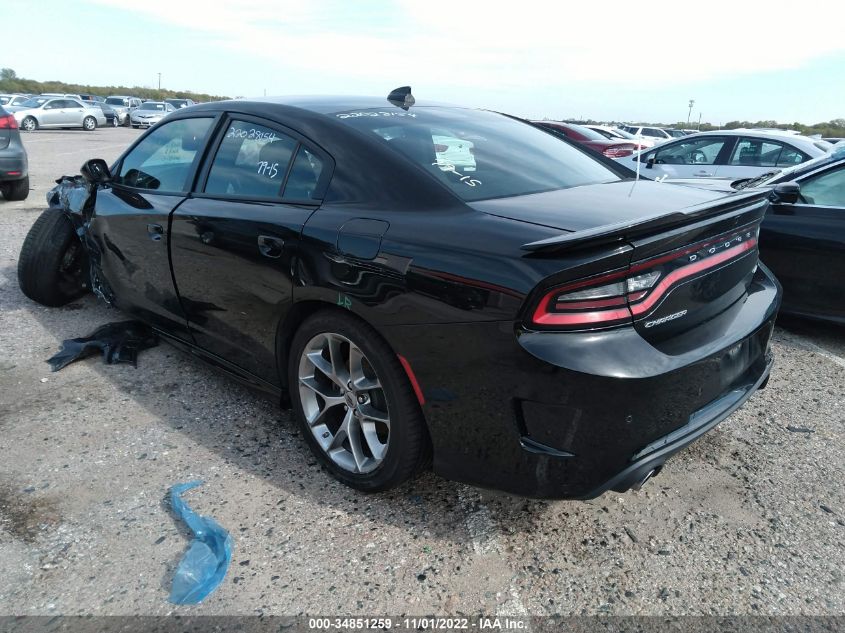 2022 DODGE CHARGER GT VIN: 2C3CDXHG3NH129191