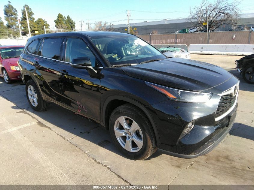 2022 TOYOTA HIGHLANDER LE VIN: 5TDZZRAH9NS540005