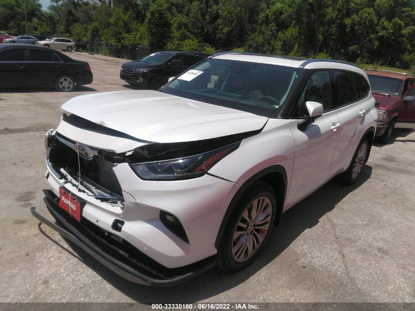 2022 TOYOTA HIGHLANDER PLATINUM VIN: 5TDFZRBH5NS219287