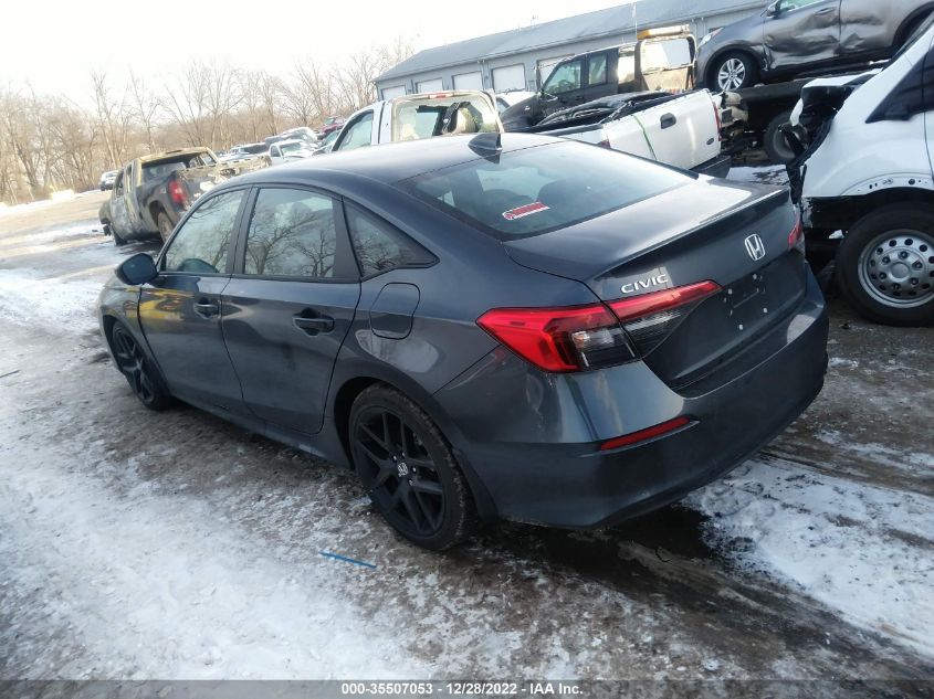 2022 HONDA CIVIC SEDAN SPORT VIN: 2HGFE2F51NH605725