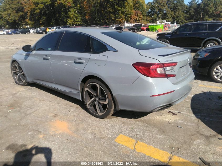 2022 HONDA ACCORD SEDAN SPORT VIN: 1HGCV1F34NA021457