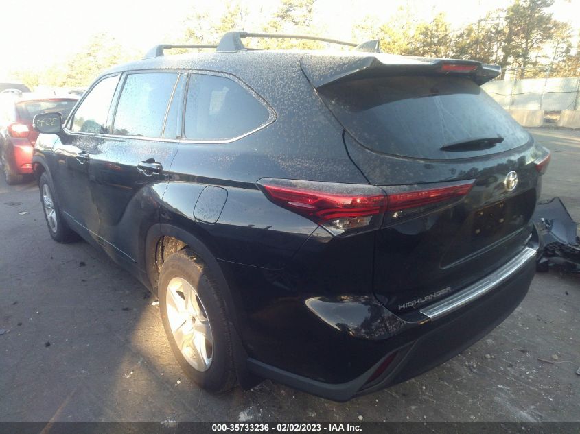 2022 TOYOTA HIGHLANDER LE VIN: 5TDBZRBHXNS596261