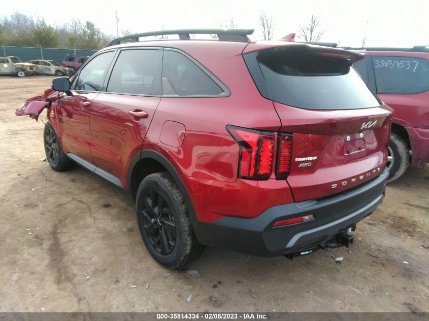 2022 KIA SORENTO X-LINE S VIN: 5XYRLDLC2NG089339