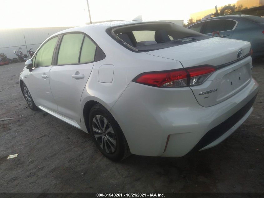 2021 TOYOTA COROLLA HYBRID LE VIN: JTDEAMDE8MJ003745
