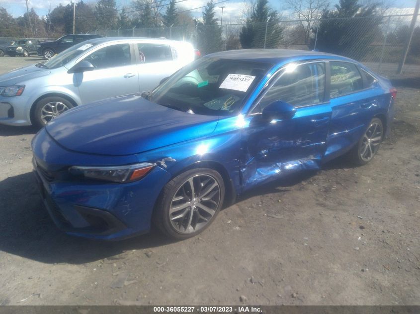 2022 HONDA CIVIC SEDAN TOURING VIN: 2HGFE1F97NH305801