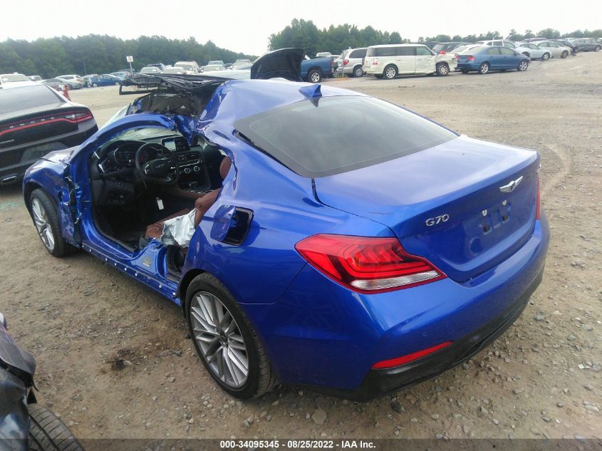 2021 GENESIS G70 2.0T VIN: KMTG34LA4MU066830