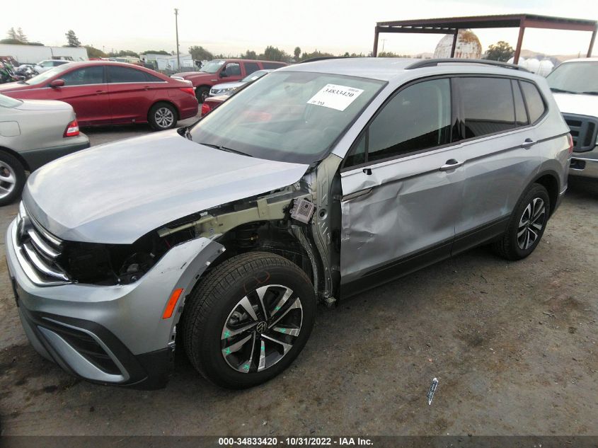 2022 VOLKSWAGEN TIGUAN S VIN: 3VV1B7AX9NM029408