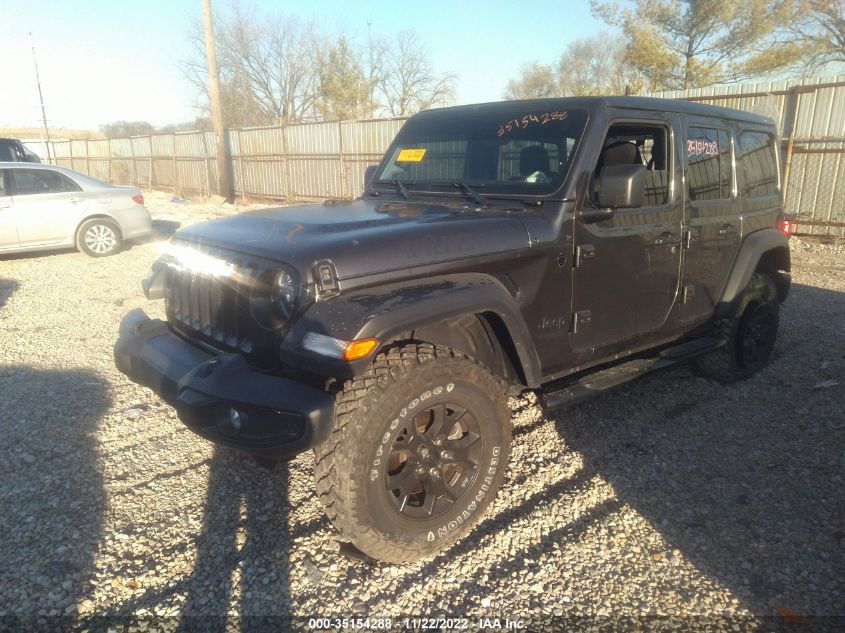 2022 JEEP WRANGLER UNLIMITED WILLYS VIN: 1C4HJXDM9NW129753