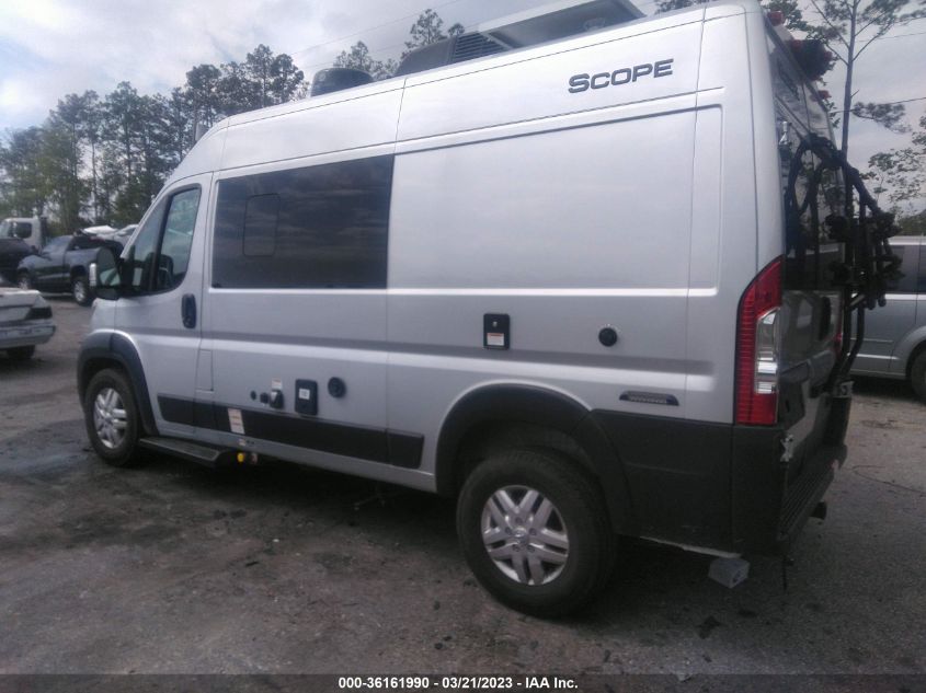 2022 RAM PROMASTER CARGO VAN VIN: 3C6LRVBGXNE140430