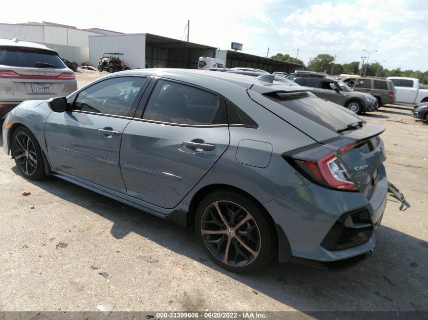 2021 HONDA CIVIC HATCHBACK SPORT VIN: SHHFK7H48MU208833