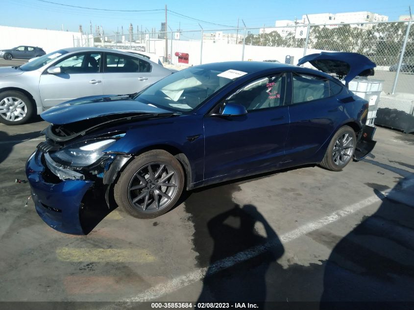 2022 TESLA MODEL 3 VIN: 5YJ3E1EA8NF376511