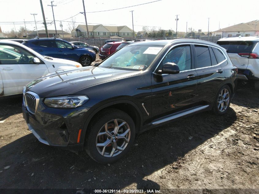 2022 BMW X3 XDRIVE30I VIN: 5UX53DP00N9K66663