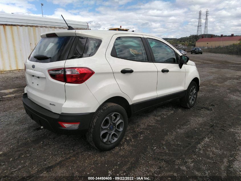 2021 FORD ECOSPORT S VIN: MAJ6S3FL1MC451844