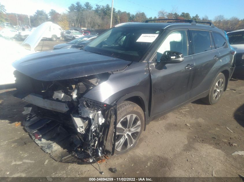 2021 TOYOTA HIGHLANDER XLE VIN: 5TDGZRBHXMS068921