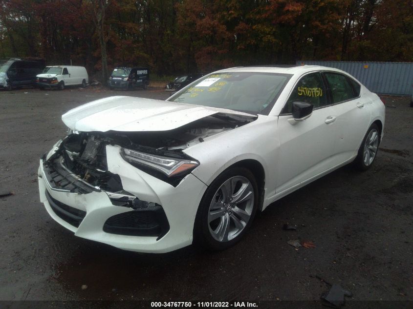 2022 ACURA TLX W/TECHNOLOGY PACKAGE VIN: 19UUB5F49NA001959