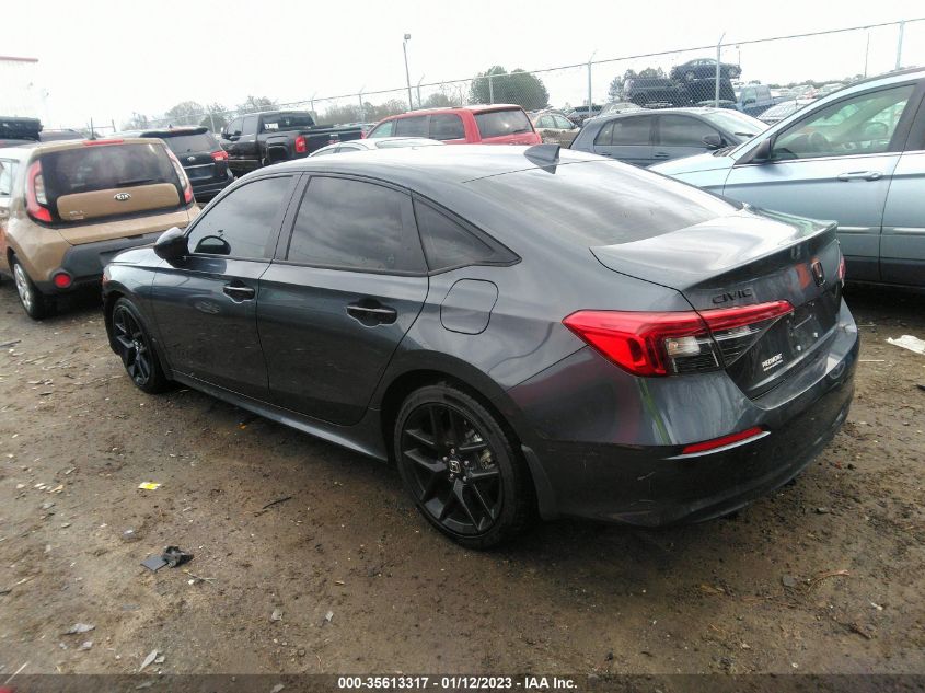 2022 HONDA CIVIC SEDAN SPORT VIN: 2HGFE2F59NH553518