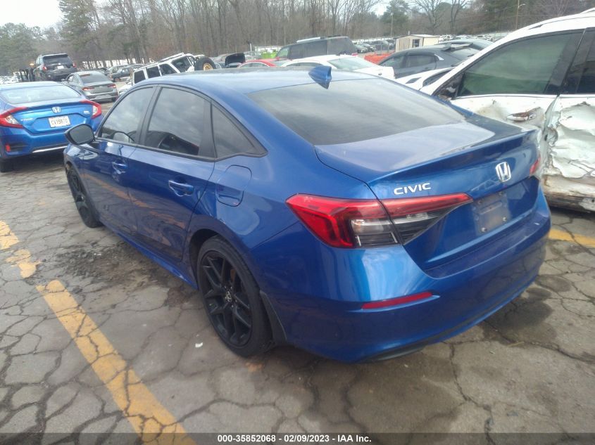 2022 HONDA CIVIC SEDAN SPORT VIN: 2HGFE2F57NH507864
