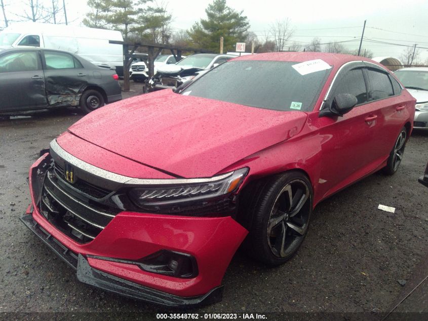 2021 HONDA ACCORD SEDAN SPORT VIN: 1HGCV1F3XMA017251