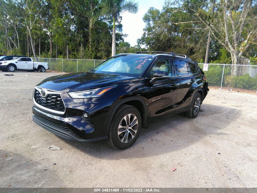 2021 TOYOTA HIGHLANDER XLE VIN: 5TDGZRAH7MS086925
