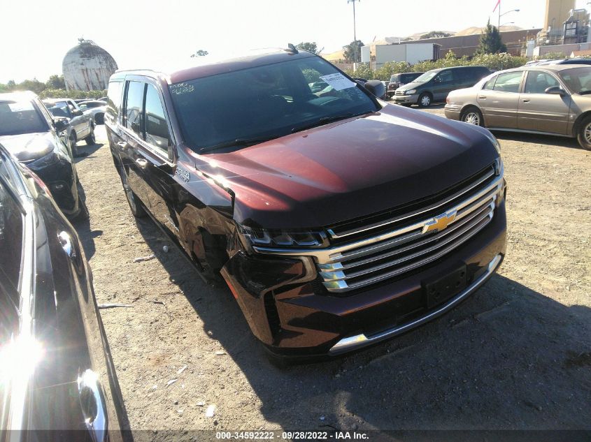 2022 CHEVROLET SUBURBAN HIGH COUNTRY VIN: 1GNSKGKL6NR152765