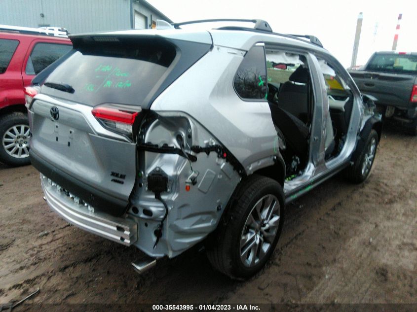 2022 TOYOTA RAV4 XLE PREMIUM VIN: 2T3A1RFV2NC319123